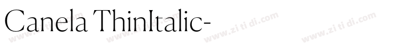 Canela ThinItalic字体转换